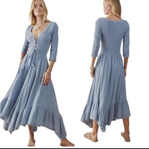 Blue Free People Perfect Solution Dress S